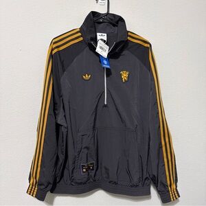 Adidas Manchester United Soccer Jacket 2025 Soccer Oversized Nylon Sz Medium